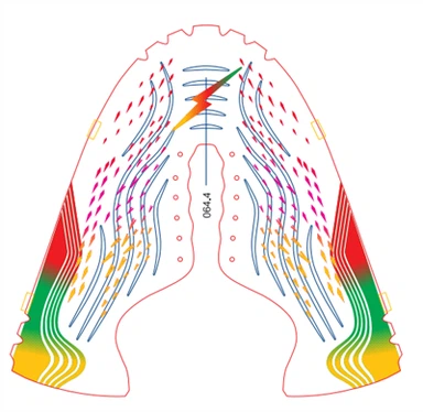 Dessus de chaussures jacquard