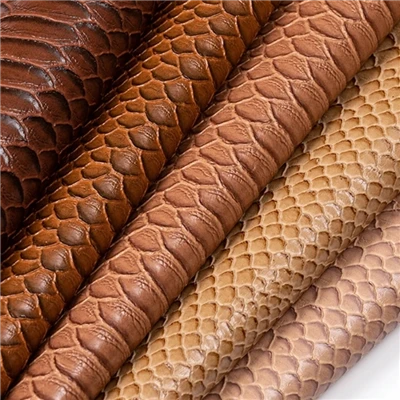 Cuir Pvc synthétique gaufré à motif crocodile