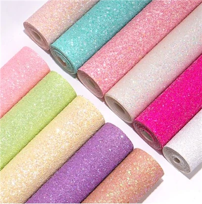 Tissu en cuir pailleté