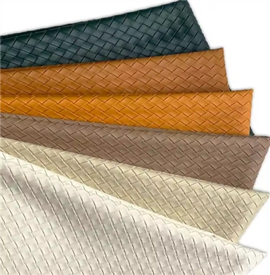Vente en gros de cuir PVC tressé diagonal