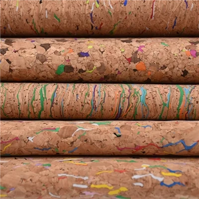Tissu en cuir écologique en liège naturel, vente en gros